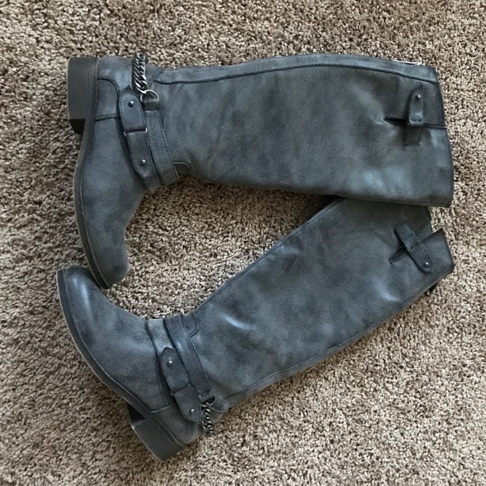 Madden Girl High Grey Boots